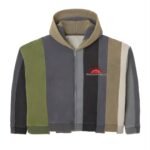 Gold Vintage Raspberry Hills Bonsai Zip Hoodie front view premium raspberry clothing