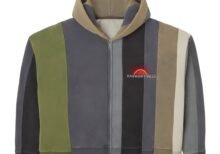 Gold Vintage Raspberry Hills Bonsai Zip Hoodie front view premium raspberry clothing