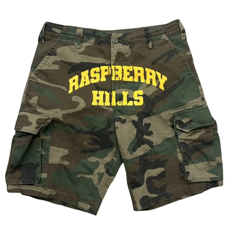GV Gallery Raspberry Hills camo cargo shorts front view